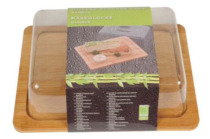 Βάση Τυριού Ξύλινη Με Πλαστικό Κάλυμμα 25x19x8cm