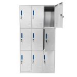 Φοριαμός ArteLibre 9 Θέσεων ELDAR Ανοιχτό Γκρι Μέταλλο 90x45x185cm