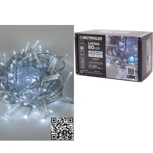 80 LED Κεριά Εσωτ. & Εξωτ. Χώρου Με 8 Προγράμματα Και Χρονοδιακόπτη Ψυχρό Λευκό Φως Διάφανο Καλώδιο Μη Επεκτεινόμενο Μπα