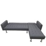 Καναπές Κρεβάτι Γωνιακός ArteLibre OBERON Γκρι Ύφασμα 240x102/175x40cm
