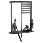 Ανάγλυφο τοίχου Ορθογώνιο Μεταλλικό Σκούρο Καφέ 17X9X25Cm 17X9X25Cm