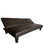 Καναπές Κρεβάτι Τριθέσιος ArteLibre ERYNDOR Ανοιχτό Καφέ PU 186x90x82cm