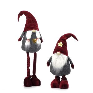 Χριστουγεννιάτικος Νάνος Βελούδινο 125cm Σε 2 Σχέδια