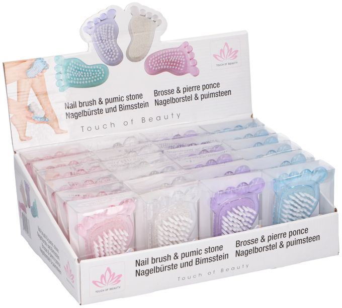 Σετ Πεντικιούρ Ελαφρόπετρα & Βουρτσάκι Νυχιών 2 Σε 1 LIFETIME TOUCH 11.5x8x3.8cm