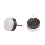 Ολισθητήρες Καρφωτά Λευκό Πλαστικό 18mm 8Τμχ