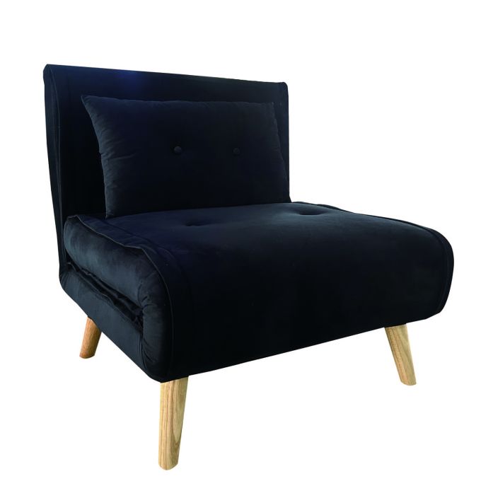 Πολυθρόνα ArteLibre ALFHARD Μαύρο Ύφασμα 77x80x79cm