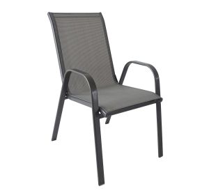 Πολυθρόνα Μεταλλική ArteLibre Neptune Γκρι 55x75x95cm