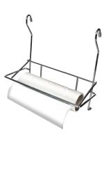 Βάση Ρολού Κουζίνας Κρεμαστή Ασημί Μέταλλο 31.2x15x30cm