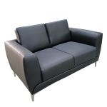 Καναπές Τριθέσιος ArteLibre ELFRIC Μαύρο PU 190x81x81cm