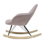 Πολυθρόνα Κουνιστή ArteLibre ASHER Σάπιο Μήλο Ύφασμα/Μέταλλο/Ξύλο 67x98x89cm