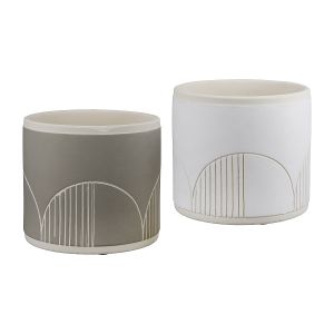 Κασπώ Με Σχέδιο ArteLibre Κεραμικό Φ12x10.5cm Σε 2 Χρώματα