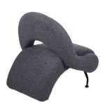 Πολυθρόνα ArteLibre PASIPHAE Γκρι Ύφασμα/Μέταλλο/Ξύλο 80x86x80cm