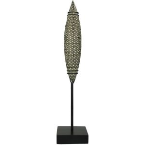 Διακοσμητικό ArteLibre Tribal Μαύρο Polyresin 10x10x45cm