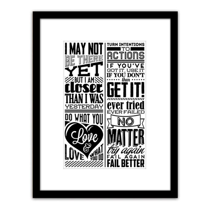 Πίνακας Σε Κορνίζα ArteLibre Πλαστικό 'Quote' 35x45x1.8cm