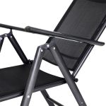 Καρέκλα Πτυσσόμενη ArteLibre ORKNEY Μαύρο Μέταλλο/Ύφασμα 46x44x108cm