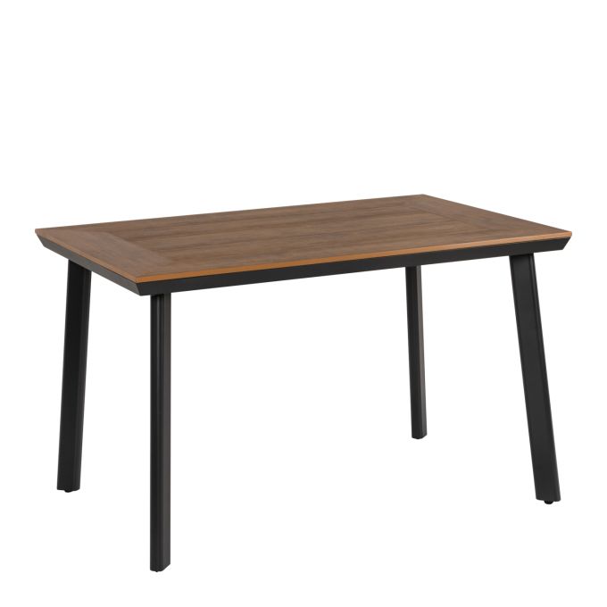 Τραπέζι Κήπου ArteLibre EPUPA Μαύρο/Καρυδί Αλουμίνιο/Ξύλο 120x80x73cm