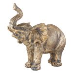 Φιγούρα Ελέφαντας/Καμηλοπάρδαλη/Ρινόκερος 'Africa Trio' Πολυρεζίνη Μπρονζέ 3Τμχ
