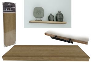 Ράφι Τοίχου Δρυς Μελαμίνη 80x23.5x3.8cm