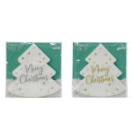 Χαρτοπετσέτα Με Χριστουγεννιάτικη Διακόσμηση 3 Φύλλα 33x33cm Σετ 12Τμχ Σε 2 Σχέδια