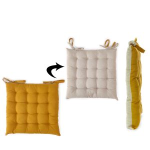 Μαξιλάρι Καθίσματος Μουσταρδί/Άμμου 40x40cm