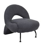 Πολυθρόνα ArteLibre PASIPHAE Γκρι Ύφασμα/Μέταλλο/Ξύλο 80x86x80cm