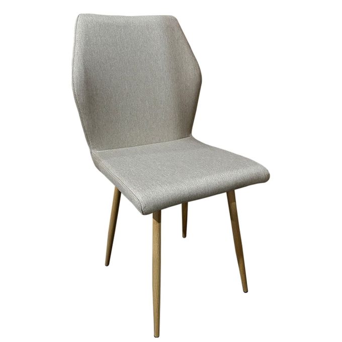 Καρέκλα Τραπεζαρίας ArteLibre LAGOA Ανοιχτό Καφέ/Φυσικό Ύφασμα/Μέταλλο 46x57x86cm