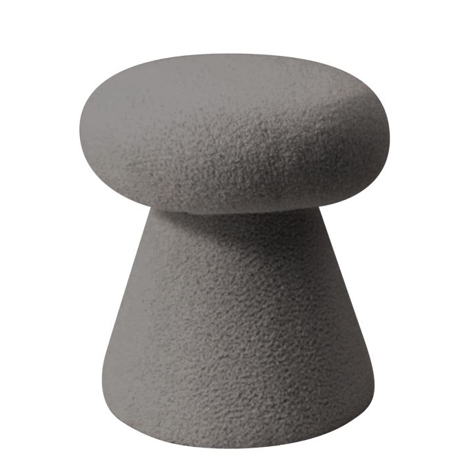 Σκαμπό ArteLibre TRIACYTIS Γκρι Ύφασμα Teddy 38x38x42cm