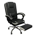 Καρέκλα Γραφείου OPTISEAT Μαύρο/Λευκό PVC/Μέταλλο 67x65x105-115cm