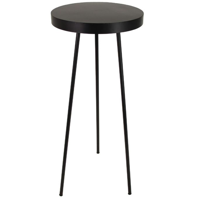 Τραπεζάκι ArteLibre Μαύρο Μέταλλο 42.5x42.5x98cm