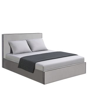 Κρεβάτι Υπέρδιπλο ArteLibre WICHITA Γκρι Ύφασμα Για Στρώμα 160x200cm