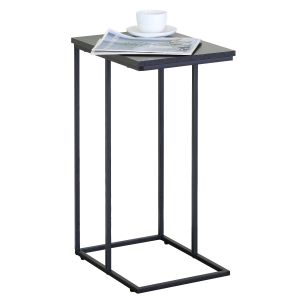 Βοηθητικό Τραπεζάκι ArteLibre TRENTON Μαύρο Μάρμαρο Μοριοσανίδα/Μέταλλο 40x30x66cm