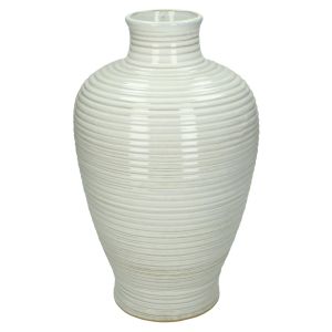 Βάζο ArteLibre Λευκό Πέτρα 18x18x30cm