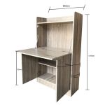 Γραφείο Πτυσσόμενο ArteLibre INDUS Φυσικό MDF/PU 80x30x131.5cm