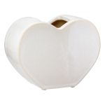 Βάζο 'Heart' Κεραμικό Λευκό 8.5x20x14cm