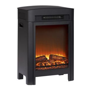 Ηλεκτρικό Τζάκι Επιδαπέδιο LED 1800/2000W Μαύρο 41x26x59cm ALPINA