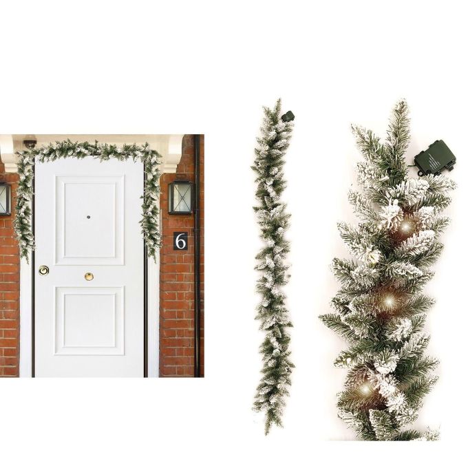 Γιρλάντα Χιονισμένο Φωτιζόμενο Μπαταρίας 270cm