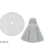 Χριστουγεννιάτικη Βάση Δέντρου Συνθετική Γούνα Λευκό Φ120cm