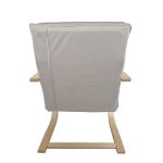 Πολυθρόνα ArteLibre VESNA Μπεζ/Φυσικό Ύφασμα/Ξύλο 67x78x92cm