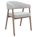 Καρέκλα Τραπεζαρίας ArteLibre ALERA Εκρού/Φυσικό 57.5x57.5x79.5cm