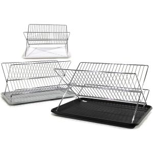 Στεγνωτήρας Πιάτων Ασημί/Πλαστικό/Μέταλλο 43x32x23cm Σε 3 Χρώματα