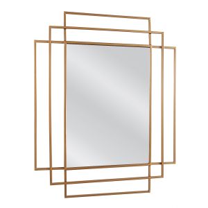 Καθρέπτης Τοίχου ArteLibre AULE Χρυσό Μέταλλο/Γυαλί 80x1.5x65cm