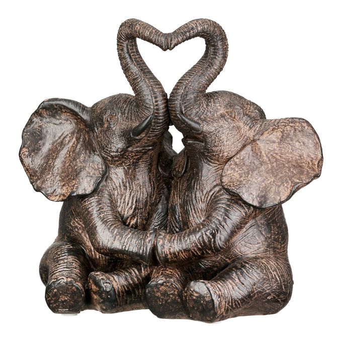 Figure Elephant Synthetic Resin Brown 18X18X12Cm 18X18X12Cm