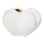 Βάζο 'Heart' Κεραμικό Λευκό 8.5x20x14cm