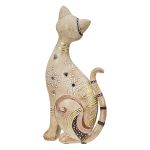 Figure Cat Synthetic Resin Ανοιχτό καφέ 11X10X23Cm 11X10X23Cm