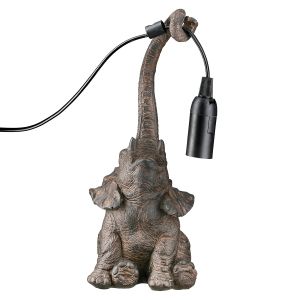 Επιτραπέζιο Φωτιστικό Elephant Συνθετική Ρητίνη Καφέ 12X13X28Cm 12X13X28Cm