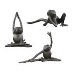 Figure Frog Metal Dark Brown Ποικιλία 3 φορές 17X7X12Cm 17X7X12Cm