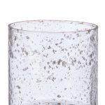 Κηροπήγιο Ρεσώ 'Anuk' Γυαλί/Ξύλο Μάνγκο Καφέ/Διάφανο 20.5x10cm