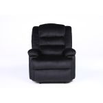 Πολυθρόνα Ανακλινόμενη ArteLibre CARINAE Μαύρο Βελούδο 93x90x100cm