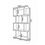 Βιβλιοθήκη ArteLibre CHIUMBO Δρυς/Λευκό Μοριοσανίδα 72x22x147cm