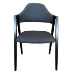 Καρέκλα Τραπεζαρίας ArteLibre SOLANA Γκρι/Μαύρο Ύφασμα/Μέταλλο 51x51x81cm